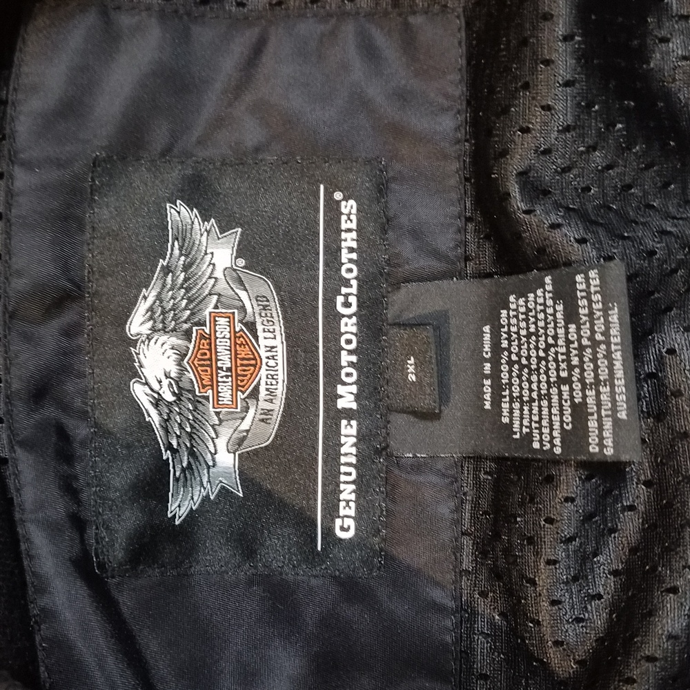 Harley Davidson Camo Black Switchback Jacket Bomber Lined 2XL XXL - Picture 5 of 5